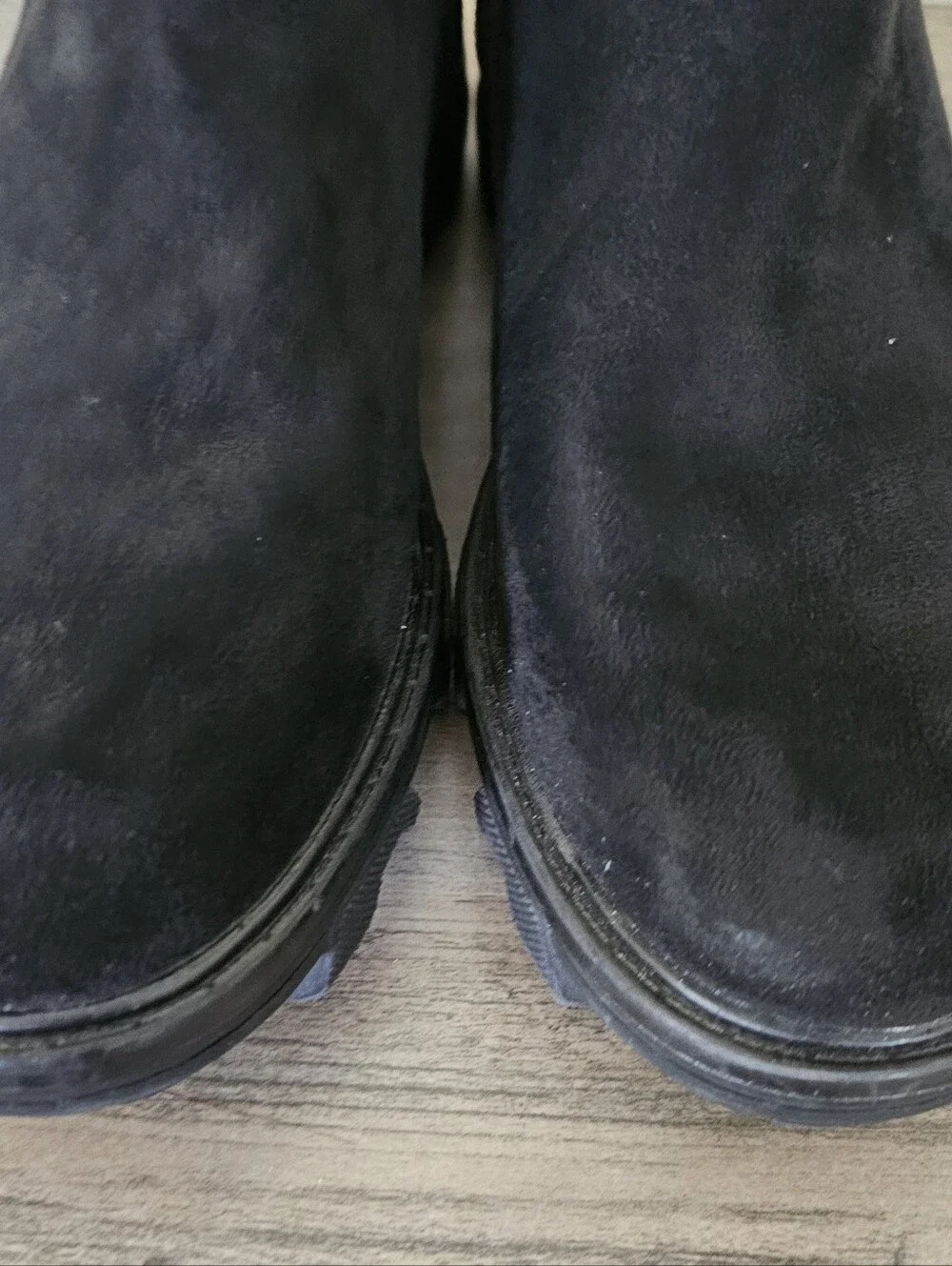 Unisa Women's Black Suede Lug Ankle Boots Size 8 M